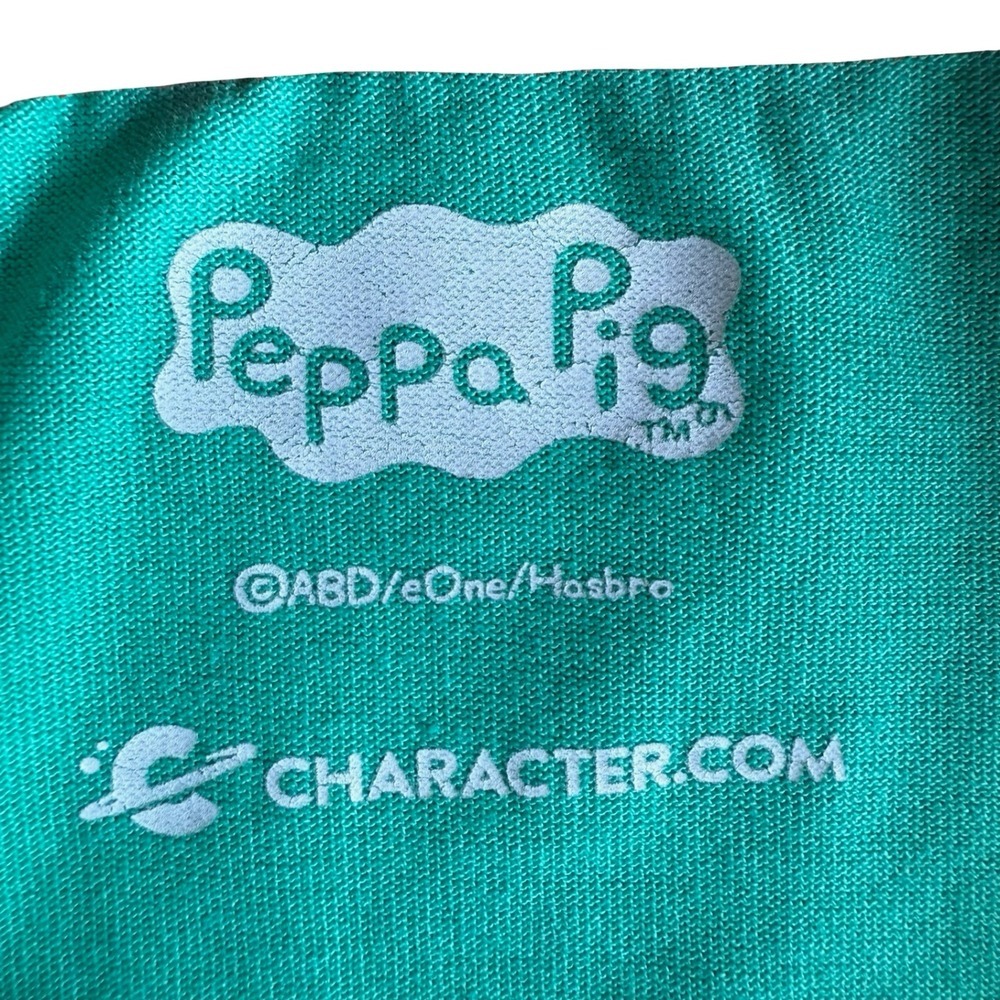 Peppa Pig Pajama Set Green Good George Pig Dinosaur Kids 3T - Picture 4 of 6